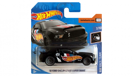 Машинка Базова Hot Wheels '10 Ford Shelby GT500 Super Snake Race Team 1:64 FYF69 Black - Retromagaz, image 1