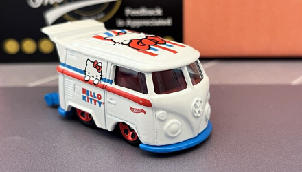 Машинка Базова Hot Wheels Volkswagen Kool Kombi Hello Kitty Screen Time 1:64 GRX94 White - Retromagaz, image 5