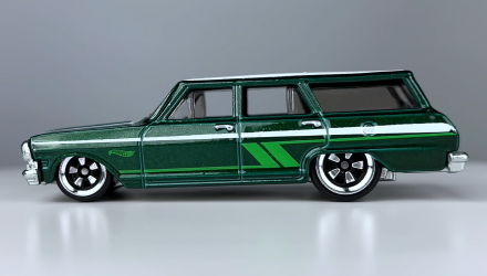 Тематическая Машинка Hot Wheels '64 Chevy Nova Hot Wagons 1:64 HWR56/HRR89 Green - Retromagaz, image 4