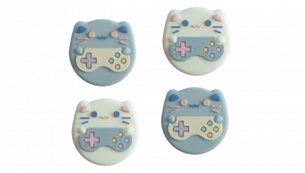 Накладки на Стики Geekshare 4шт Game Cat Nintendo Switch White Blue - Retromagaz, image 1