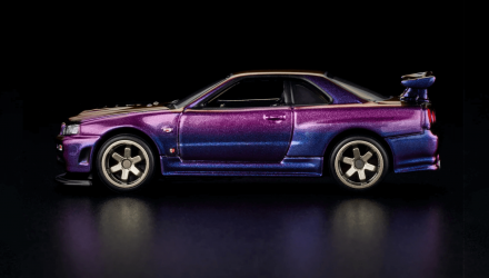 Машинка Premium Hot Wheels Nissan Skyline GT-R (BNR34) Red Line Club RLC 1:64 HWF14 Purple - Retromagaz, image 4