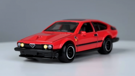 Набір Машинка Premium Hot Wheels Alfa Romeo GTV6 3.0 World Tour 1:64 HRV80 Red  + '82 Toyota Supra White + Volkswagen Golf Mk7 Blue + Brasilia Green + Audi S4 Quattro Silver - Retromagaz, image 1