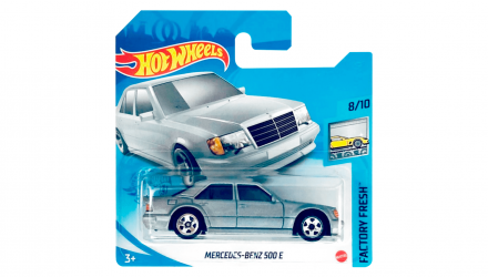 Машинка Базовая Hot Wheels Mercedes-Benz 500 E Factory Fresh 1:64 GTB73 Silver - Retromagaz, image 1