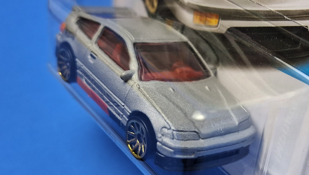 Машинка Базовая Hot Wheels '88 Honda CR-X J-Imports 1:64 HKJ17 Metallic Silver - Retromagaz, image 3