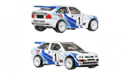 Машинка Premium Hot Wheels 2шт '87 Ford Sierra Cosworth / '93 Escort RS 2-Packs 1:64 HRR73 Red - Retromagaz, image 4