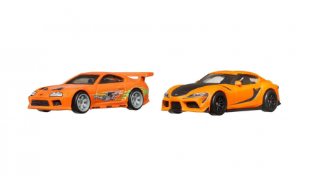 Машинка Premium Hot Wheels 2шт 2021 Toyota GR Supra / Toyota Supra Fast & Furious 2-Packs 1:64 HKF54 Orange - Retromagaz, image 2