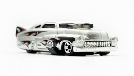 Машинка Базовая Hot Wheels '49 Drag Merc Zamac Rolling Metal 1:64 HTB54 Silver - Retromagaz, image 4