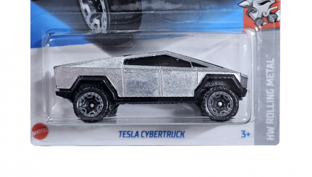 Машинка Базовая Hot Wheels Tesla Cybertruck Rolling Metal 1:64 HTB55 Silver - Retromagaz, image 3