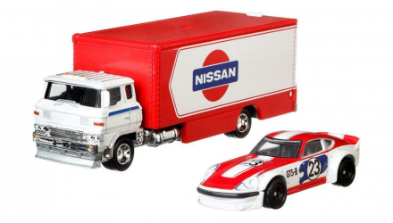 Машинка Premium Hot Wheels 2шт Nissan Fairlady Z и Транспортер Sakura Sprinter Team Transport 1:64 FYT14 White - Retromagaz, image 4