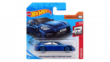 Машинка Базовая Hot Wheels Porsche Panamera Turbo S E-Hybrid Sport Turismo Porsche 1:64 GHF19 Metallic Blue - Retromagaz, image 1