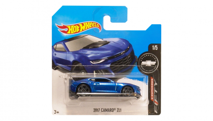 Машинка Базовая Hot Wheels 2017 Camaro ZL1 Camaro Fifty 1:64 DVC44 Blue - Retromagaz, image 1