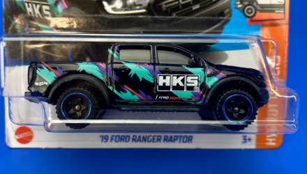 Машинка Базовая Hot Wheels '19 Ford Ranger Raptor HKS Hot Trucks 1:64 HTC29 Black - Retromagaz, image 1