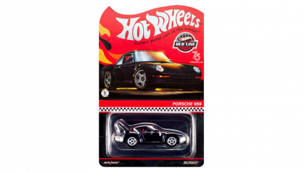 Машинка Premium Hot Wheels Porsche 959 Red Line Club RLC 1:64 HNL18 Black - Retromagaz, image 1