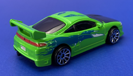 Тематическая Машинка Hot Wheels '95 Mitsubishi Eclipse Fast & Furious 1:64 HNR91 Green - Retromagaz, image 3