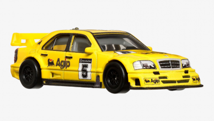 Машинка Premium Hot Wheels '94 AMG-Mercedes C-Class DTM Touring Car Race Day 1:64 HKC62 Yellow - Retromagaz, image 5