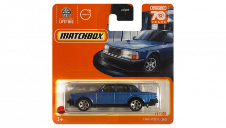 Машинка Велике Місто Matchbox 1986 Volvo 240 Showroom 1:64 HLC44 Blue - Retromagaz, image 1