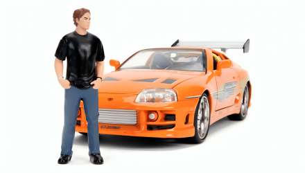 Машинка Jada 1995 Toyota Supra з Фігуркою Брайана 1:24 Orange - Retromagaz, image 2