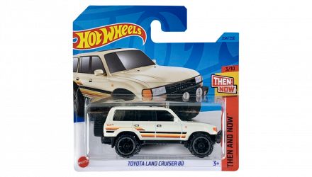 Машинка Базовая Hot Wheels Toyota Land Cruiser 80 Then and Now 1:64 HKJ41 Tan - Retromagaz, image 1