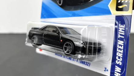 Машинка Базовая Hot Wheels Skyline GT-R (BNR32) Fast & Furious Screen Time 1:64 HYY72 Black - Retromagaz, image 2