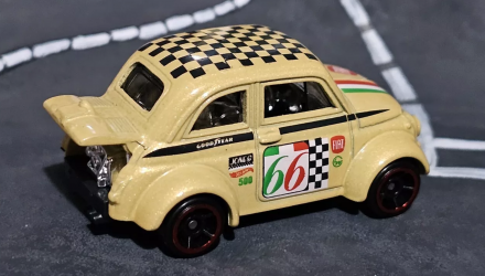 Машинка Базовая Hot Wheels '60s Fiat 500D Modificado Compact Kings 1:64 HTC20 Yellow - Retromagaz, image 2