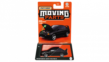 Тематична Машинка Matchbox 1996 Mitsubishi Lancer Evolution IV Moving Parts 1:64 FWD28/HVM98 Black - Retromagaz, image 1