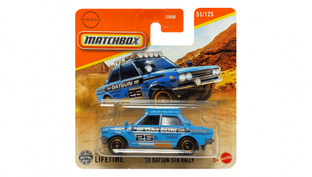 Машинка Велике Місто Matchbox '70 Datsun 510 Adventure 1:64 JBR65 Blue - Retromagaz, image 1