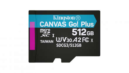 Карта Памяти Kingston Canvas Go! Plus UHS-I U3 V30 A2 + SD Adapter 512GB - Retromagaz, image 1