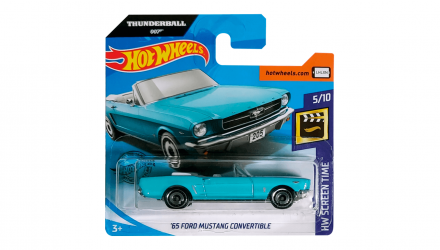 Машинка Базовая Hot Wheels Thunderball 007 '65 Ford Mustang Convertible Screen Time 1:64 GHC77 Turquoise - Retromagaz, image 1