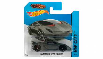 Машинка Базовая Hot Wheels Lamborghini Sesto Elemento Need for Speed City 1:64 BFF92 Grey - Retromagaz, image 1