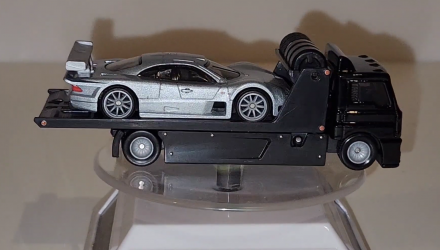 Машинка Premium Hot Wheels 2шт 1997 Mercedes-Benz CLK-GTR та Транспортер Fleet Street Team Transport 1:64 FLF56/HKF46 Silver - Retromagaz, image 5