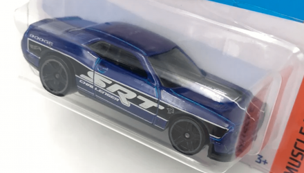 Машинка Базовая Hot Wheels '15 Dodge Challenger SRT Muscle Mania 1:64 HCW30 Blue - Retromagaz, image 3