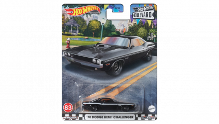 Машинка Premium Hot Wheels '70 Dodge Hemi Challenger Boulevard 1:64 GJT68/HKF25 Black - Retromagaz, image 1