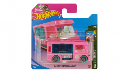 Машинка Базовая Hot Wheels Barbie Dream Camper Getaways 1:64 GRX39 Pink - Retromagaz, image 1