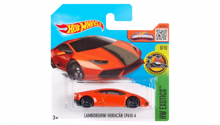 Машинка Базовая Hot Wheels Lamborghini Huracan LP 610-4 Exotics 1:64 DHR00 Orange - Retromagaz, image 1