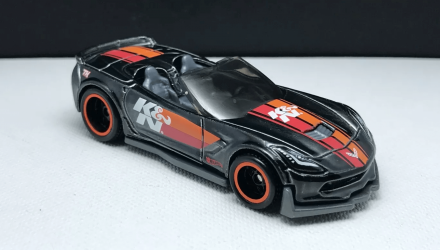 Машинка Базовая Hot Wheels Corvette C7 Z06 Convertible Super Treasure Hunt STH Speed Graphics 1:64 GTD07 Black - Retromagaz, image 1