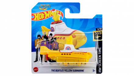 Машинка Базова Hot Wheels The Beatles Yellow Submarine Screen Time 1:64 HKH12 Yellow - Retromagaz, image 1