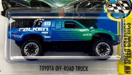 Машинка Базовая Hot Wheels Toyota Off-Road Truck Falken Speed Graphics 1:64 DTX61 Blue - Retromagaz, image 2