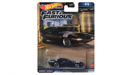 Машинка Premium Hot Wheels 1971 Plymouth GTX Fast & Furious 1:64 HNW46/HNW55 Black - Retromagaz, image 1