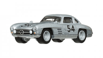 Машинка Premium Hot Wheels 2шт Mercedes-Benz 300 SL и Транспортер '55 Blaues Wunder Team Transport 1:64 HRV48 Silver - Retromagaz, image 1