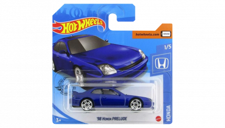 Машинка Базовая Hot Wheels '98 Honda Prelude Honda 1:64 GHF15 Dark Blue - Retromagaz, image 1