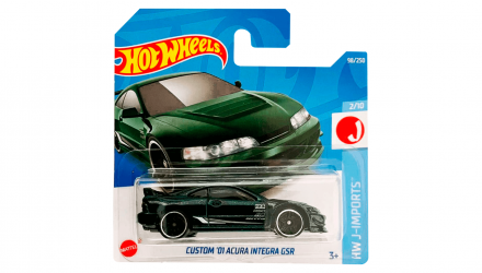 Машинка Базовая Hot Wheels Custom '01 Acura Integra GSR J-Imports 1:64 HCV84 Green - Retromagaz, image 1