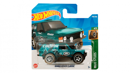 Машинка Базова Hot Wheels Range Rover Classic Mud Studs 1:64 HCT76 Turquoise - Retromagaz, image 1