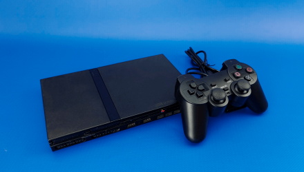 Консоль Sony PlayStation 2 Slim SCPH-7xxx Free MC Boot Black Нерабочий Привод + 10 Встроенных Игр Б/У - Retromagaz, image 1