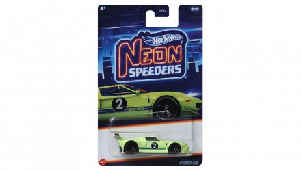 Тематическая Машинка Hot Wheels Ford GT Neon Speeders 1:64 HLH72/HRW77 Yellow - Retromagaz, image 5