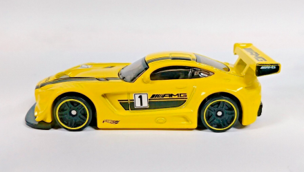 Машинка Базова Hot Wheels '16 Mercedes-AMG GT3 Race Day 1:64 FYD19 Yellow - Retromagaz, image 4