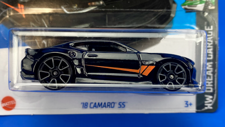 Машинка Базова Hot Wheels '18 Camaro SS Dream Garage 1:64 HTB50 Black - Retromagaz, image 1