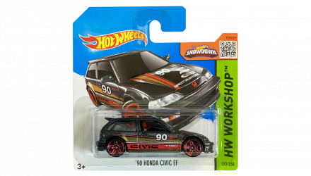 Машинка Базовая Hot Wheels '90 Honda Civic EF Workshop 1:64 CFH87 Black - Retromagaz, image 1