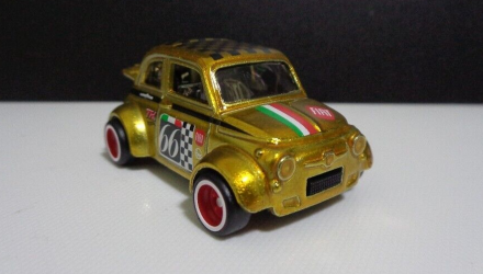 Машинка Базова Hot Wheels '60s Fiat 500D Modificado Super Treasure Hunt STH Compact Kings 1:64 HTF34 Gold - Retromagaz, image 1