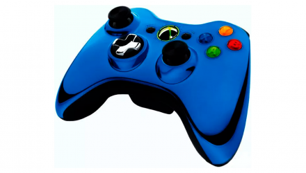 Геймпад Бездротовий Microsoft Xbox 360 Chrome Series Blue Б/У - Retromagaz, image 2