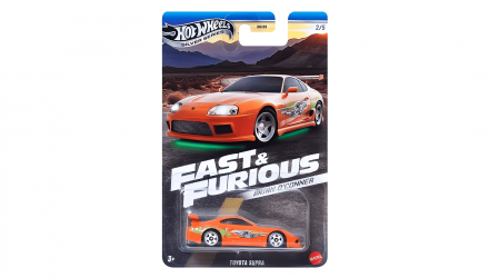 Тематическая Машинка Hot Wheels Toyota Supra Brian O'Conner Fast & Furious 1:64 JBY30 Orange - Retromagaz, image 1